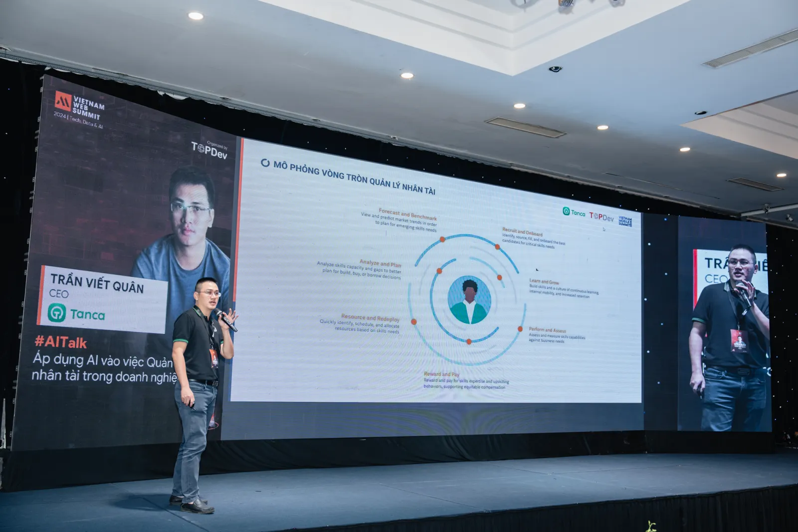 Vietnam Web Summit 2024 #AITalk에서 발표하는 Tanca CEO Trần Viết Quân